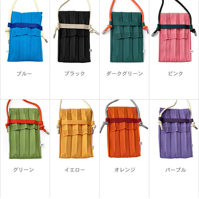 スマホポーチ 全機種対応 プツバッグ 斜めがけ マルチポシェット 縦型 ミニ 軽 小さめ プツ スリム ニット 肩掛け サコッシュバッグ ショルダーバッグ 