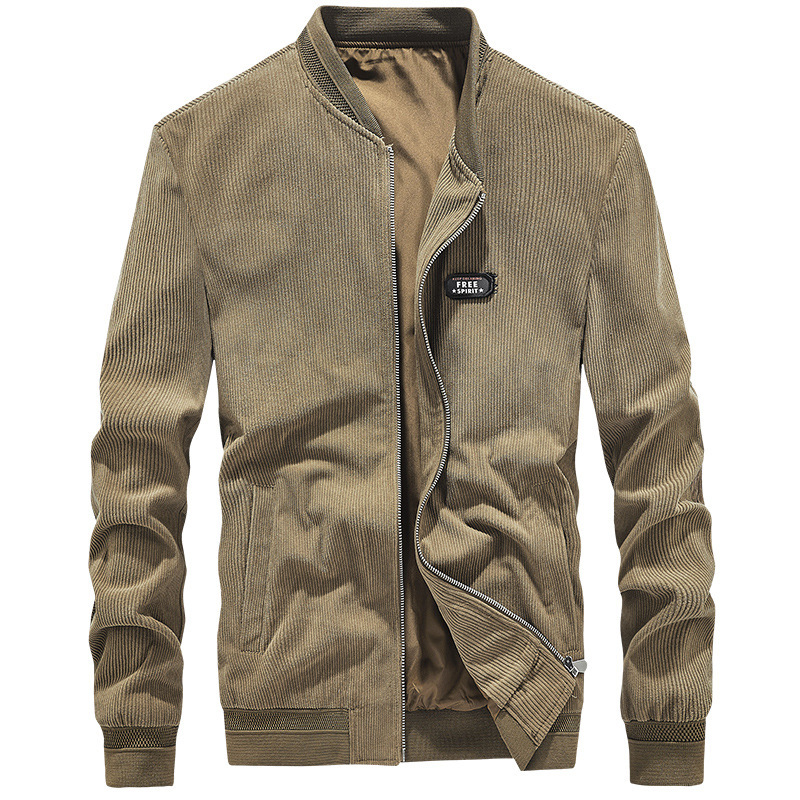 ミリタリージャケット メンズ コーデュロイ コール天 秋物 ワンポイントデザイン ブルゾン アウター ジャケット MA-1 ワークスタイル 作業着 