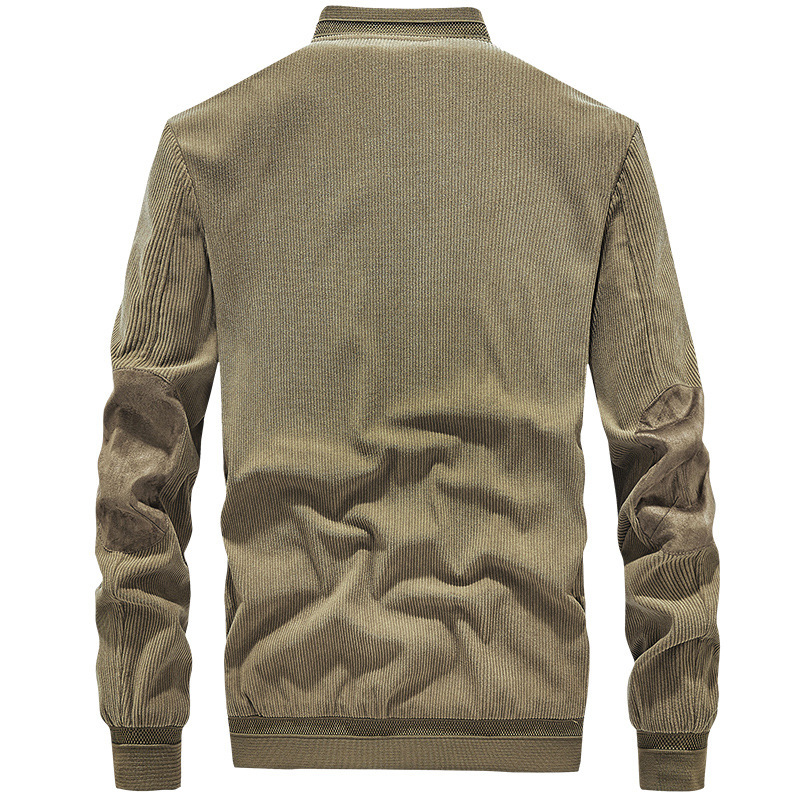 ミリタリージャケット メンズ コーデュロイ コール天 秋物 ワンポイントデザイン ブルゾン アウター ジャケット MA-1 ワークスタイル 作業着 