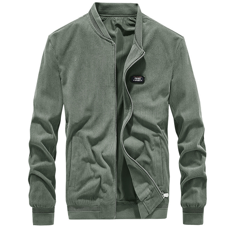 ミリタリージャケット メンズ コーデュロイ コール天 秋物 ワンポイントデザイン ブルゾン アウター ジャケット MA-1 ワークスタイル 作業着 