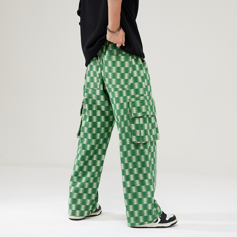 フラッグ チェック柄 カーゴパンツ 韓国 ストリート HIPHOP ダンス 原宿系 Y2K K-POP 衣装 レディース 