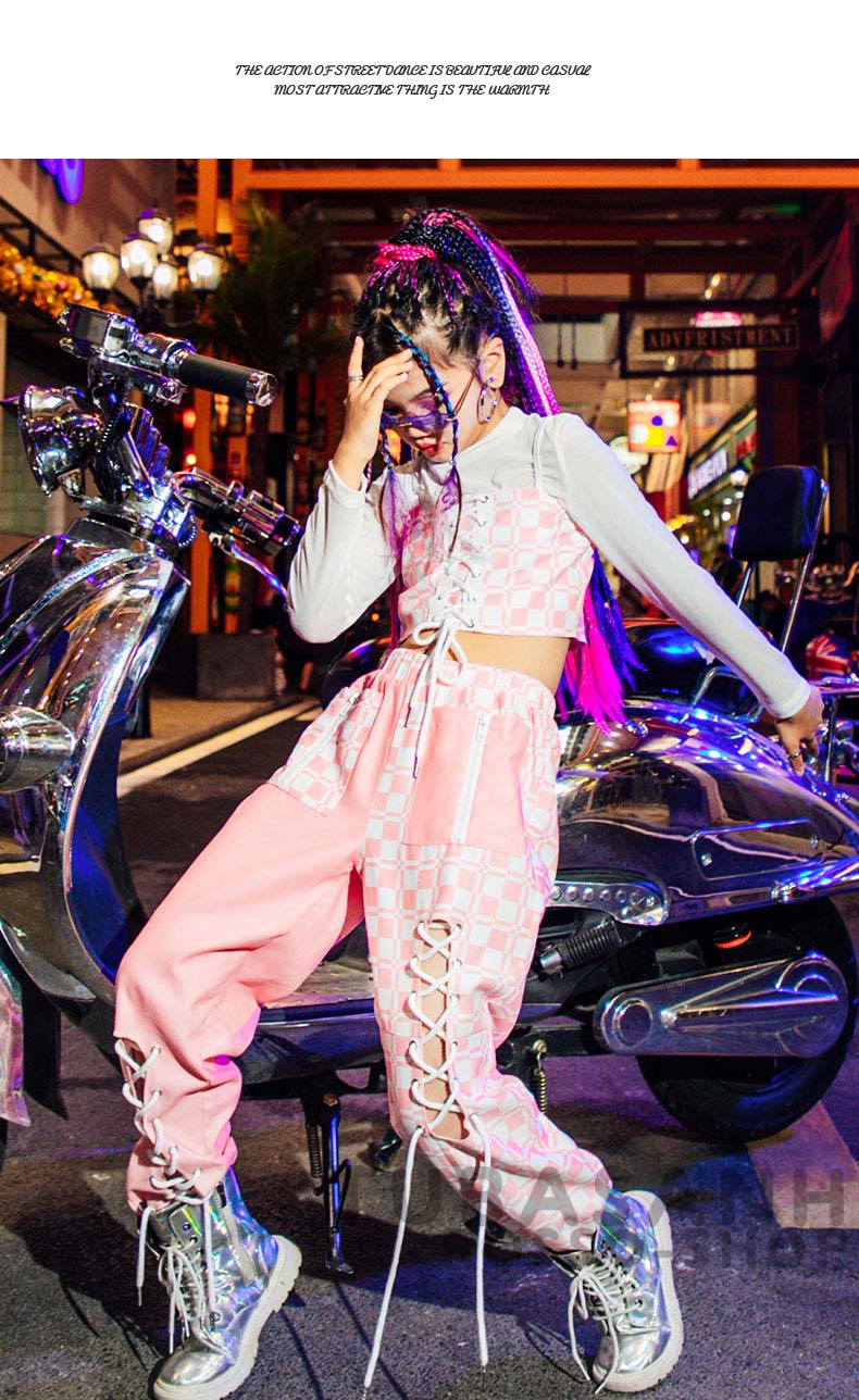 キッズ ダンス衣装 ガールズ 可愛い 白 ピンク チアガール 韓国 ラティス へそ出し ステージ衣装 ジャズダンス 練習着 応援団 チア ヒップホップ セット 