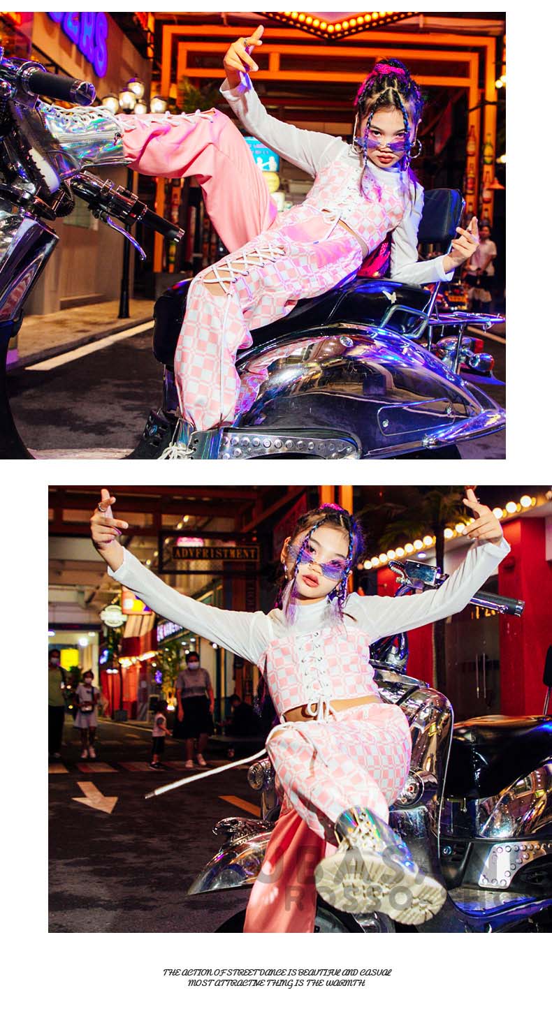 キッズ ダンス衣装 ガールズ 可愛い 白 ピンク チアガール 韓国 ラティス へそ出し ステージ衣装 ジャズダンス 練習着 応援団 チア ヒップホップ セット 