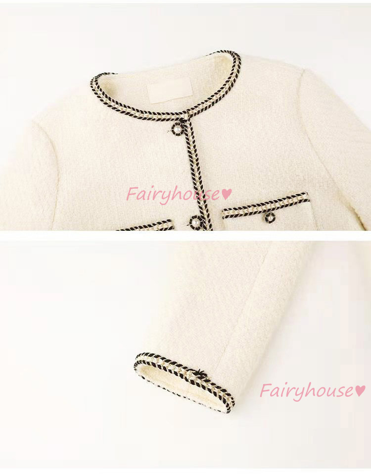 ツイードジャケット レディース 40代 長袖ノーカラージャケット 黒ショット丈ツイードコート 春コートアウター 卒業式30代 秋服 50代 大人韓国風 通勤OL 入学式 