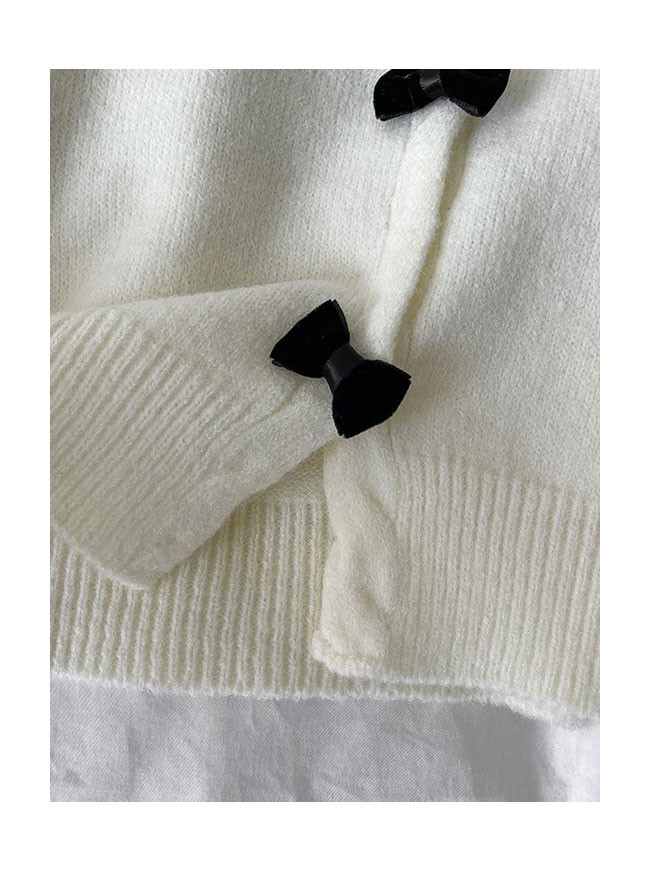 送料無料 カーディガン Vネック レディース ニットカーディガン 蝶結びボタン ボタンカーディガン コーディガン アウター ゆったり ニット 春 前開き 秋 