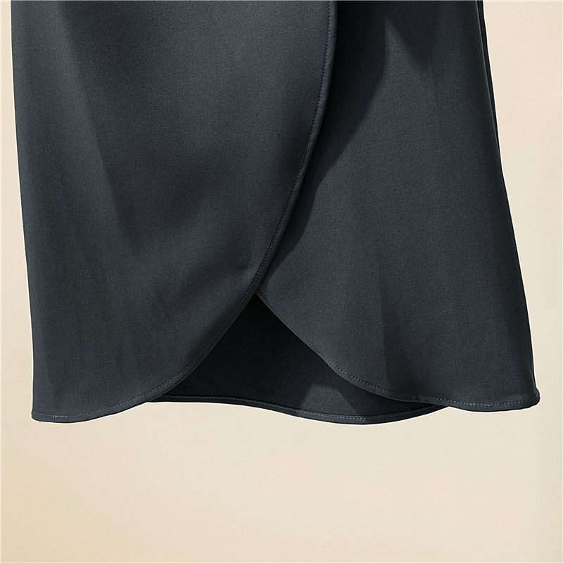 お取り寄せ商品 スカート レディース タイトスカート 3COLORS S-2XL スーツ風 ミディアム丈 ハイウエスト サッシュベルト付け ファスナー スリット シンプル 