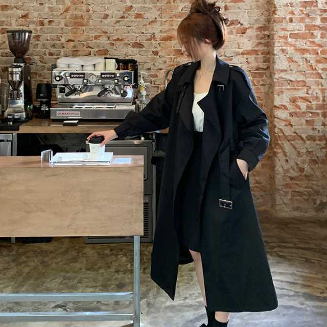 アウター コート トレンチコート ジャケット ロングジャケット マキシ 秋アウターロング丈 上着 カジュアル キレセク 通勤 ベルト レディース 春 秋 