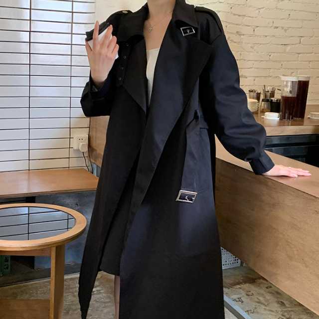 アウター コート トレンチコート ジャケット ロングジャケット マキシ 秋アウターロング丈 上着 カジュアル キレセク 通勤 ベルト レディース 春 秋 