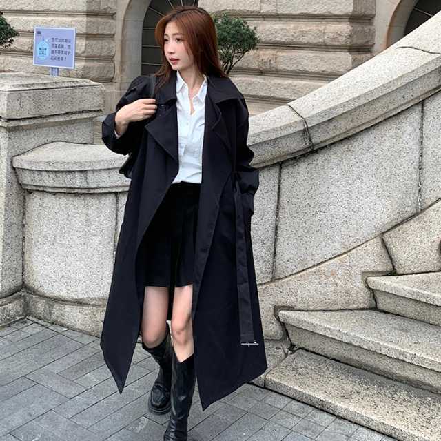 アウター コート トレンチコート ジャケット ロングジャケット マキシ 秋アウターロング丈 上着 カジュアル キレセク 通勤 ベルト レディース 春 秋 