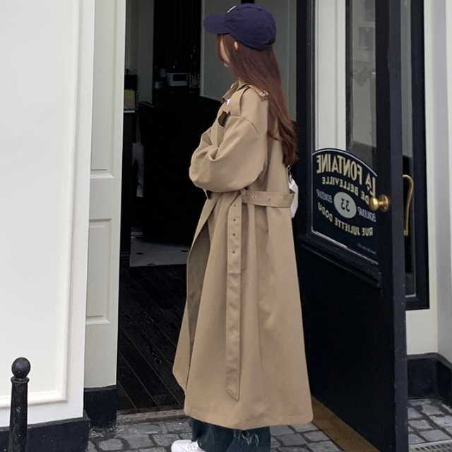 アウター コート トレンチコート ジャケット ロングジャケット マキシ 秋アウターロング丈 上着 カジュアル キレセク 通勤 ベルト レディース 春 秋 