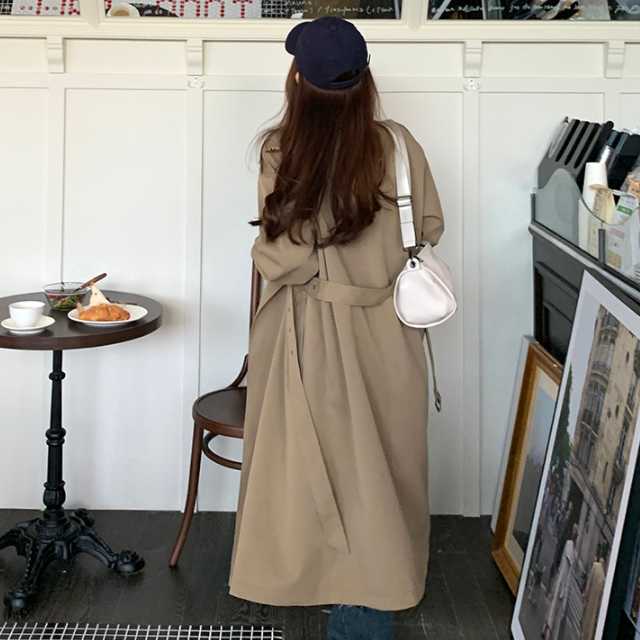 アウター コート トレンチコート ジャケット ロングジャケット マキシ 秋アウターロング丈 上着 カジュアル キレセク 通勤 ベルト レディース 春 秋 