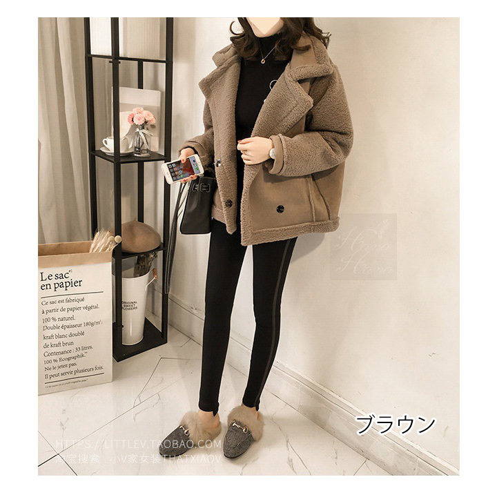 ムートンコート ムートンジャケット ムートン ライダースジャケット ボア フェイクファー レディース あすつく ゆったり 体型カバー 秋冬 送料無料 