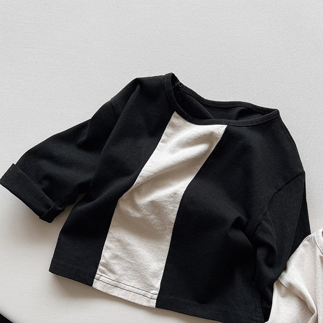 送料無料 長袖シャツ キッズ カットソー 配色 クルーネック 通学 通気性 ユニセックス ゆったり 通園 子供服 春秋 柔らかい シンプル 