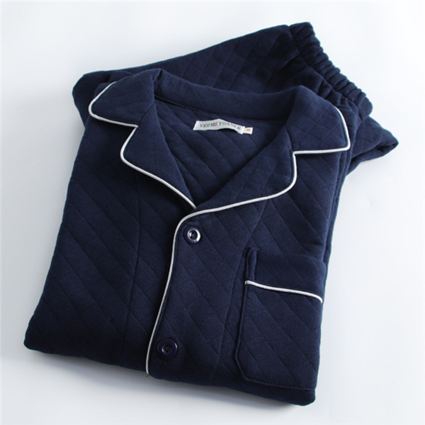 パジャマ メンズ キルトパジャマ 中綿 ルームウェア セットアップ 襟付き おしゃれ 寝間着 綿 上下セット部屋着 無地 前開き 秋冬 長袖長ズボン 