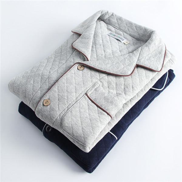 パジャマ メンズ キルトパジャマ 中綿 ルームウェア セットアップ 襟付き おしゃれ 寝間着 綿 上下セット部屋着 無地 前開き 秋冬 長袖長ズボン 