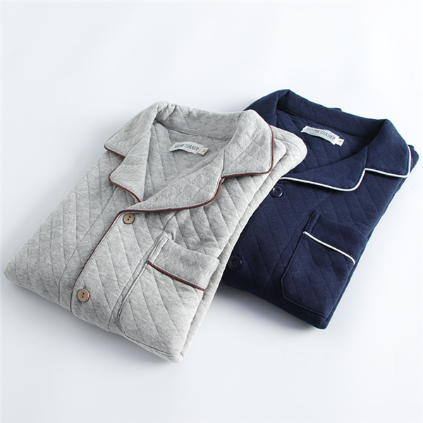 パジャマ メンズ キルトパジャマ 中綿 ルームウェア セットアップ 襟付き おしゃれ 寝間着 綿 上下セット部屋着 無地 前開き 秋冬 長袖長ズボン 