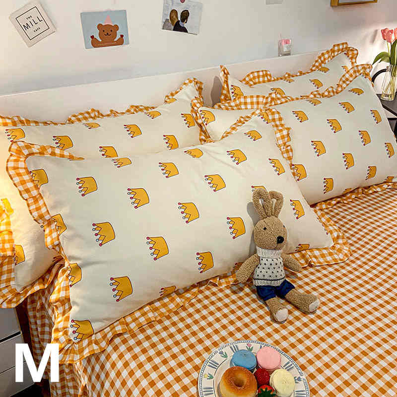 お取り寄せ商品 枕カバー 48CMX74CM 18COLORS 2枚セット まくらカバー かわいい柄 かわいいフリル 長方形 花柄 フリル付き ピローケース 洗える 抱き枕カバー 