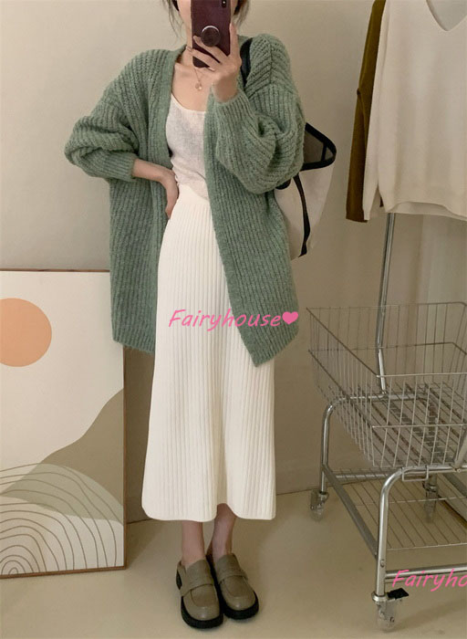 ニットカーディガン レディース 秋冬 長袖ニットコーディガン コーディガン Vネックカーディガン 無地セーター ゆったりニットアウター 30代50代 おしゃれ韓国風