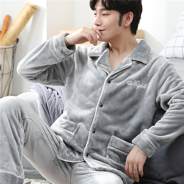 パジャマ 厚手 メンズ 冬用 ルームウェア 長袖 ふわふわ 暖かい 男性 上下セット 冬 寝間着 ふわもこ もこもこ 部屋着 セットアップ 前開き 