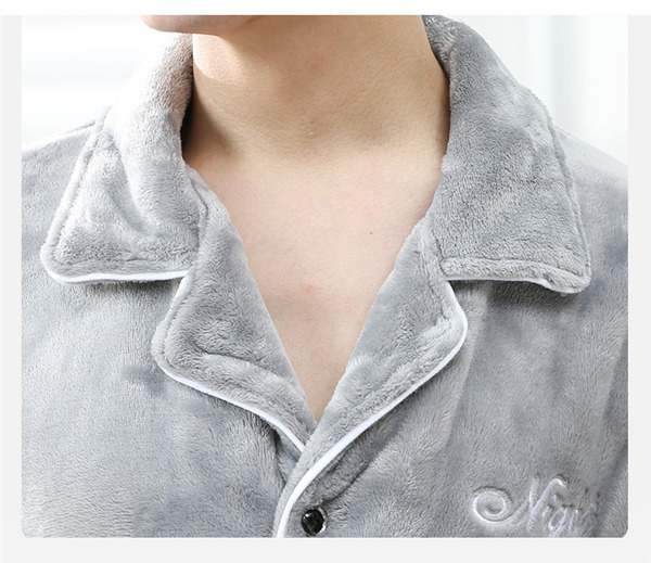 パジャマ 厚手 メンズ 冬用 ルームウェア 長袖 ふわふわ 暖かい 男性 上下セット 冬 寝間着 ふわもこ もこもこ 部屋着 セットアップ 前開き 