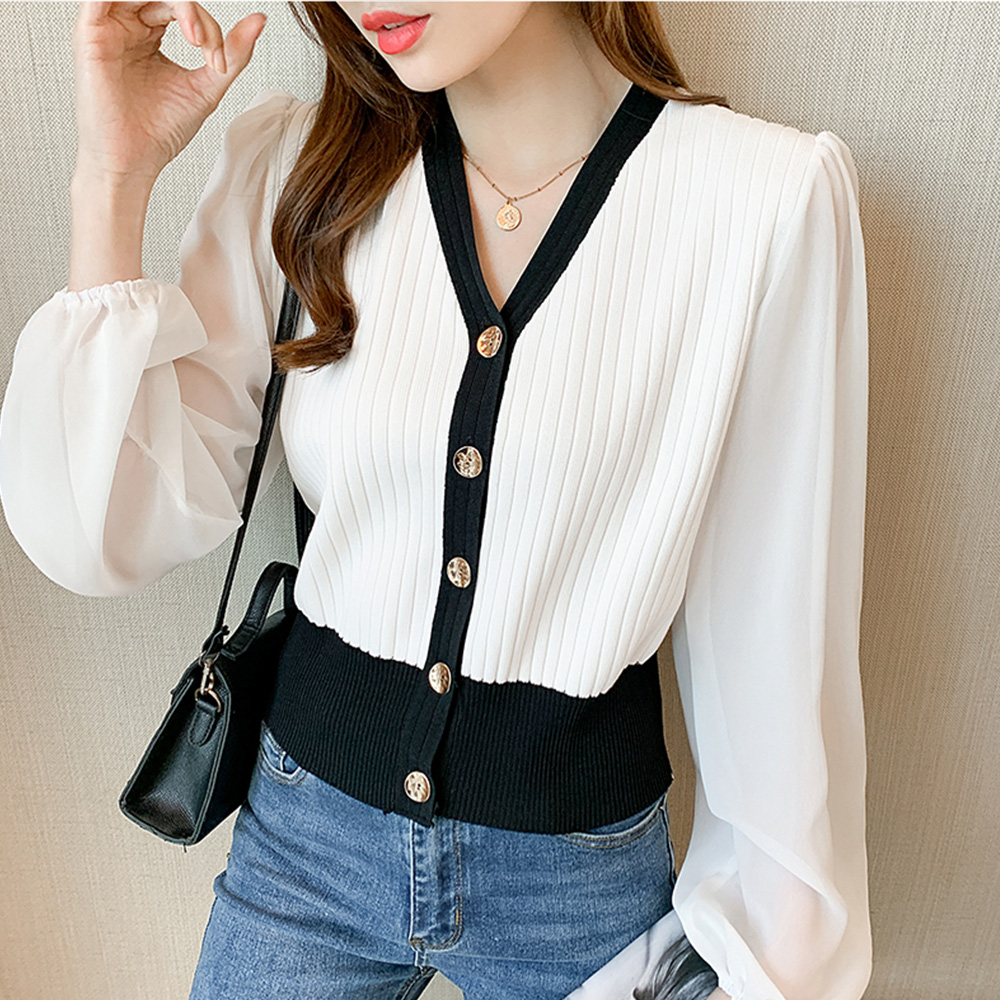 レディース ニットトップス 韓国風 秋服 。可  