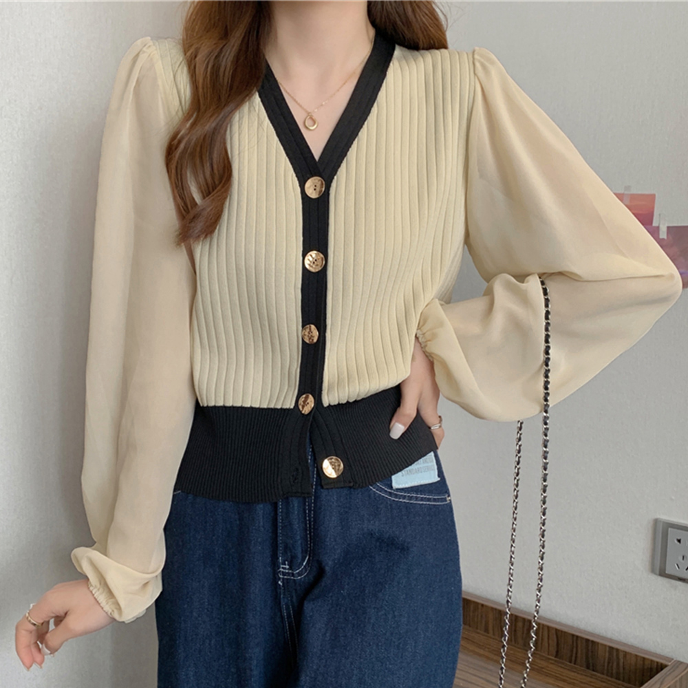 レディース ニットトップス 韓国風 秋服 。可  