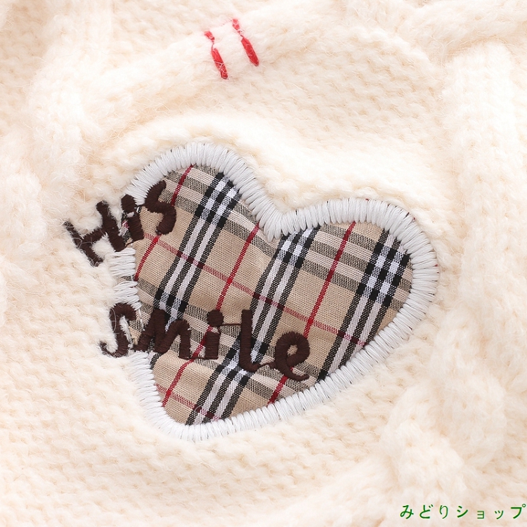 アウター カーディガン ニット ハート 長袖 森ガール レディース 