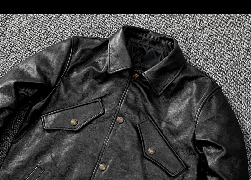 。ジャケット トレンチコート レザージャケット メンズ 革ジャン 。 黒 牛革 秋冬 バイクジャケット 冬服 