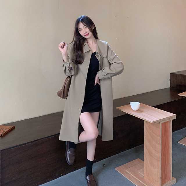 アウター コート トレンチコート ジャケット ロングジャケット りぼん 秋 秋アウターロング丈 通勤 カジュアル 春 マキシ レディース キレセク 上着 