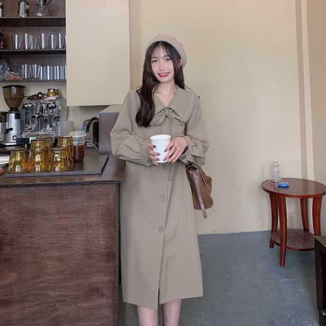 アウター コート トレンチコート ジャケット ロングジャケット りぼん 秋 秋アウターロング丈 通勤 カジュアル 春 マキシ レディース キレセク 上着 