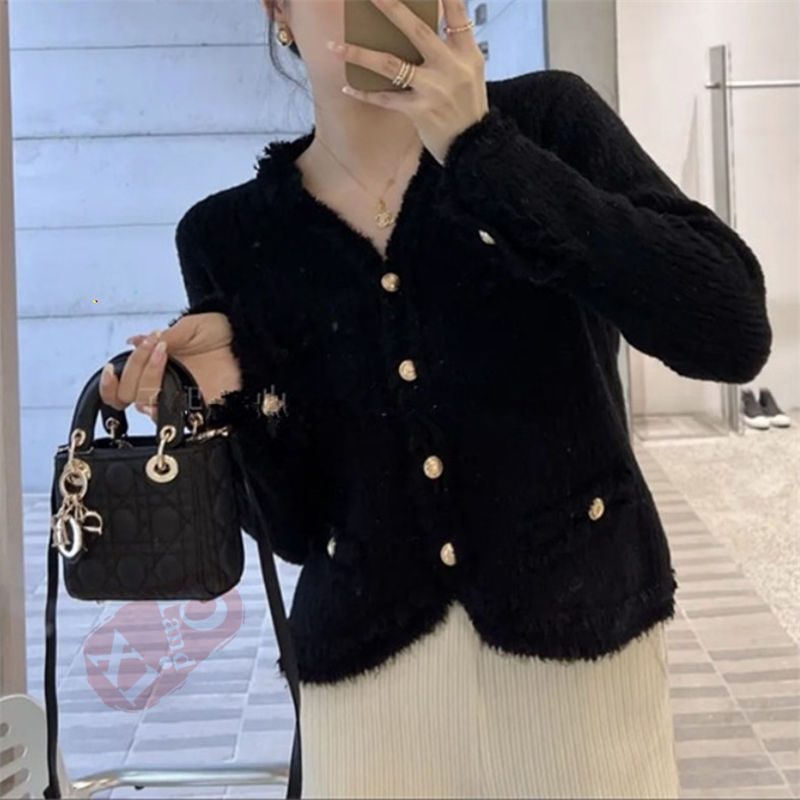 ジャケット レディース 40代 長袖ノーカラージャケット ショット丈ツイードコートアウター 秋服 七五三 結婚式 韓国風 入学式 卒業式 オフィス 送料無料 通勤OL 