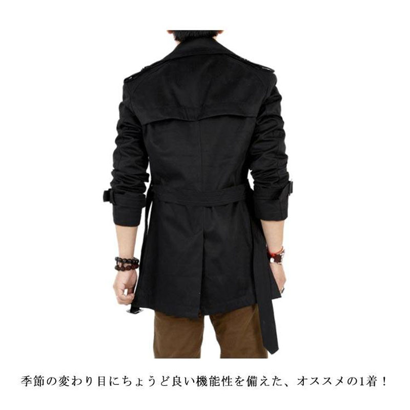 トレンチコート メンズ冬 ロングコート ビジネスコート コート 春 通勤 フォーマル 秋冬カジュアルトレンチ Aライン ピーコート ミドル丈 