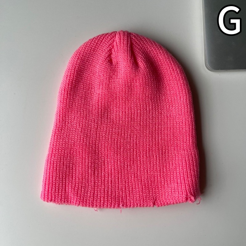 ダメージ ビーニー ニット帽 韓国 ストリート HIPHOP K-POP 衣装 6ACC-221 原宿系 ダンス レディース Y2K オルチャン 