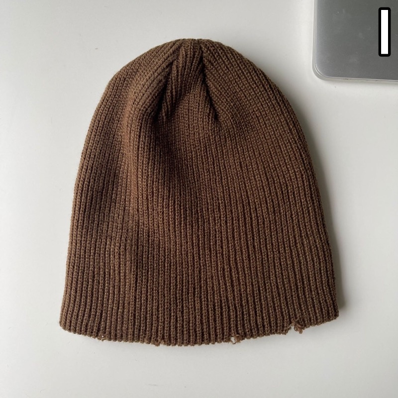 ダメージ ビーニー ニット帽 韓国 ストリート HIPHOP K-POP 衣装 6ACC-221 原宿系 ダンス レディース Y2K オルチャン 