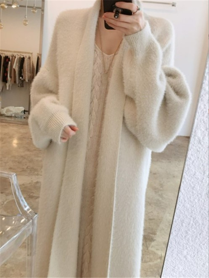 ロングカーディガン コート ファーコート レディース ブルゾン ロングコート 秋冬 通勤 長袖 無地 羽織 ロングカーディガン お洒落 アウター モコモコふんわり 
