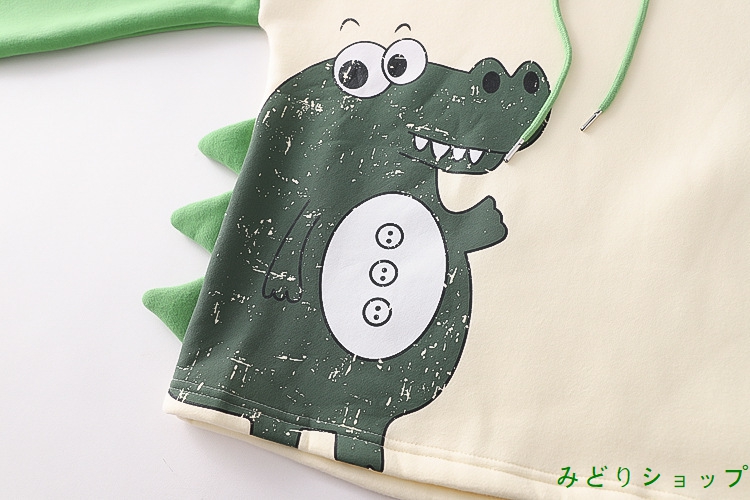 裏起毛 裏ボア 恐竜 角付き 長袖 森ガール レディース 