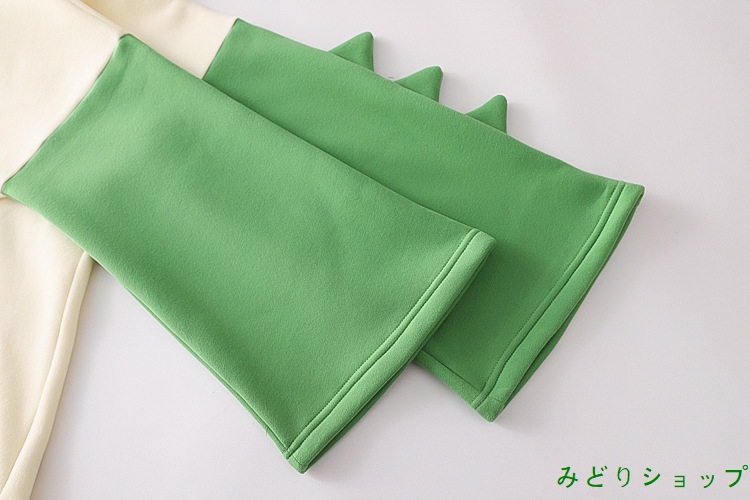 裏起毛 裏ボア 恐竜 角付き 長袖 森ガール レディース 