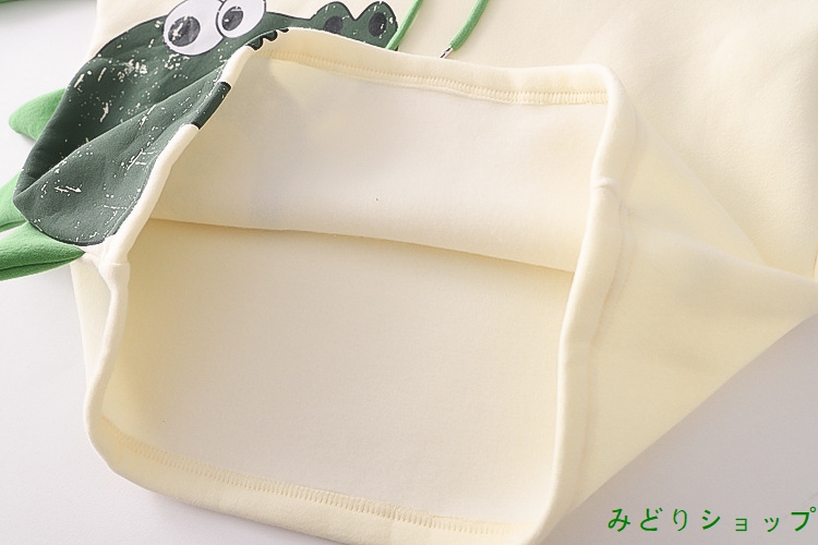 裏起毛 裏ボア 恐竜 角付き 長袖 森ガール レディース 