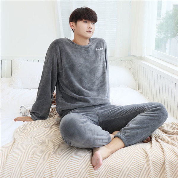 長袖 パジャマ メンズ 冬 暖かい ルームウェア もこもこ ナイトウェア かわいい カジュアル セットアップ 上下セット 寝巻き パンツ トップス 