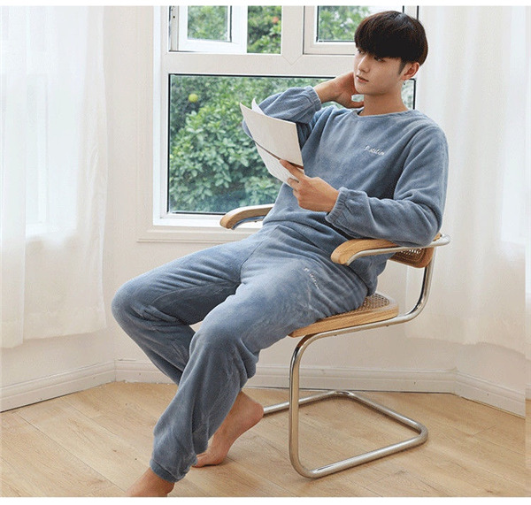 長袖 パジャマ メンズ 冬 暖かい ルームウェア もこもこ ナイトウェア かわいい カジュアル セットアップ 上下セット 寝巻き パンツ トップス 