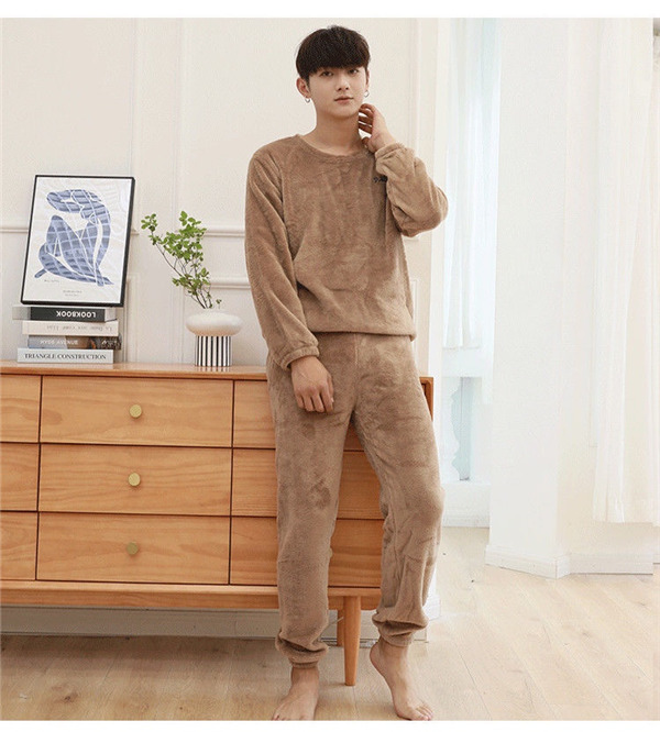 長袖 パジャマ メンズ 冬 暖かい ルームウェア もこもこ ナイトウェア かわいい カジュアル セットアップ 上下セット 寝巻き パンツ トップス 
