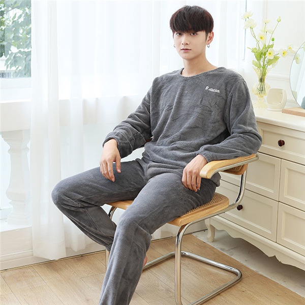 長袖 パジャマ メンズ 冬 暖かい ルームウェア もこもこ ナイトウェア かわいい カジュアル セットアップ 上下セット 寝巻き パンツ トップス 