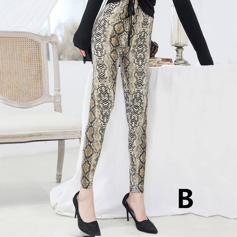 お取り寄せ商品 レギンス レディース タイツ 3COLORS S-3XL 美脚 ストレッチ シマウマ柄 大きいサイズ対応 9分丈 花柄 ストレッチパンツ ヘビ柄 ヒョウ柄 豹柄 