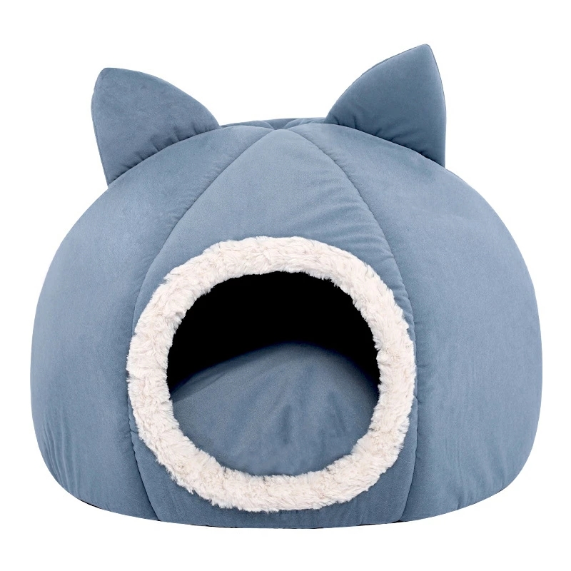 猫ベッド ドーム型 キャットハウス 犬ベッド ねこハウス 冬 もこもこ 暖かい ベッドベッド 北欧風 洗える 子犬 クッション付きふかふか 小型犬 室内 猫のベッド 
