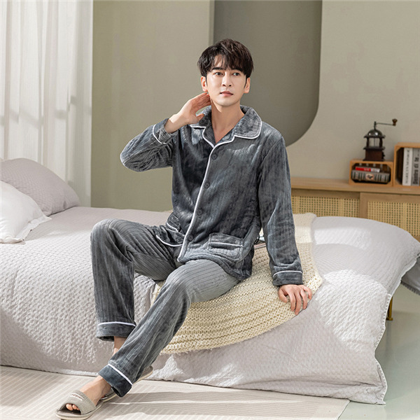 パジャマ メンズ 厚手 上下セット あったか ルームウェア もこもこ 前開き 寝巻き 保温ふわふわ 防寒 冬 秋 お揃い セットアップ 部屋着 