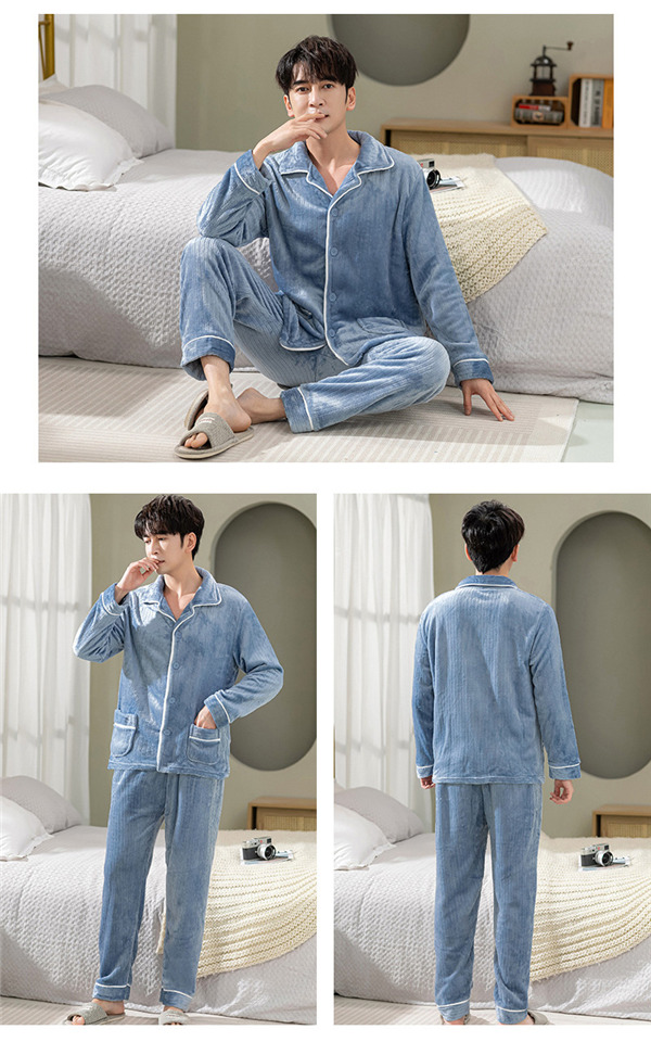 パジャマ メンズ 厚手 上下セット あったか ルームウェア もこもこ 前開き 寝巻き 保温ふわふわ 防寒 冬 秋 お揃い セットアップ 部屋着 