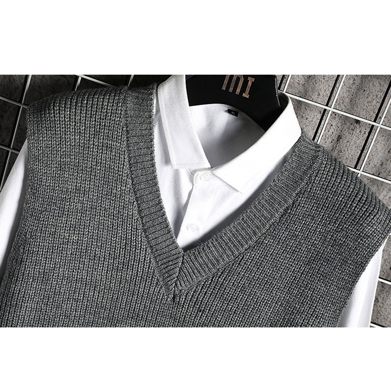 ニットベスト メンズ 秋冬 リブ 大きいサイズ おしゃれ 通勤秋新作 レイヤード ビジネス 暖かい トップス 無地 厚手 重ね着 カジュアル 防寒 保温 シンプル 