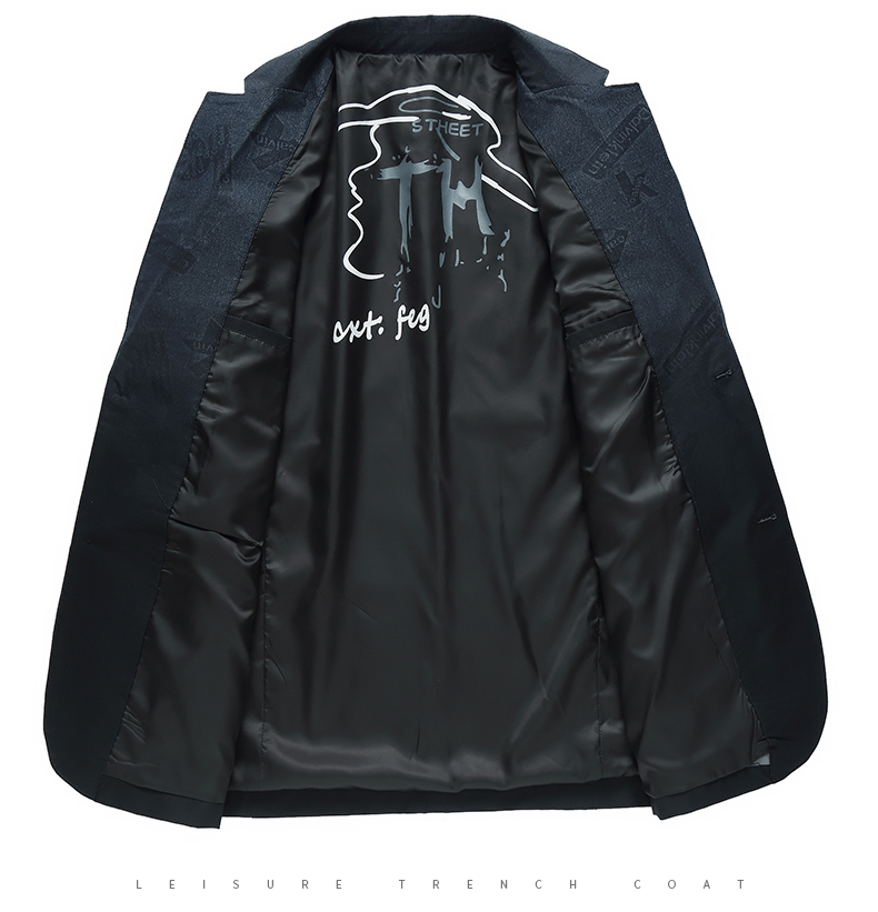 テーラードジャケット メンズ 紳士服 お控えプリント カジュアル スタイリッシュ ブレザー 春秋 ビジネス テーラード モノトーン 2ボタン 