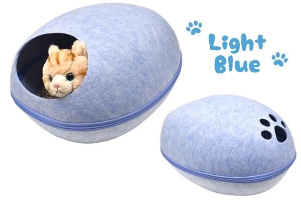 キャットハウス ドーム型 ペットベッド ドーム 卵型 猫用ベッド ペットハウス ねこ かまくら型 送料無料 ネコ フェルト 