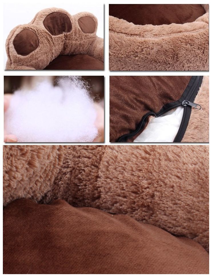 ペットベッド 肉球型 猫ベッド 犬ベッド 犬 猫 ペットクッション ペットベット 可愛い 洗える 室内用 おしゃれ 暖かい ペットソファー ふわふわ 通年 ソフト 